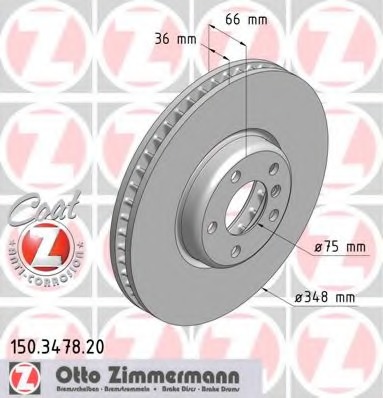 150.3478.20 ZIMMERMANN Тормозной диск