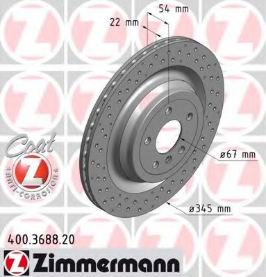 400.3688.20 ZIMMERMANN Тормозной диск