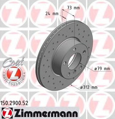 150.2900.52 ZIMMERMANN Тормозной диск