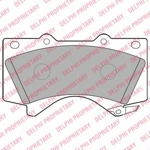 LP2134 Delphi Комплект тормозных колодок, дисковый тормоз