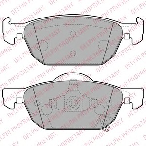 LP2144 Delphi Комплект тормозных колодок, дисковый тормоз