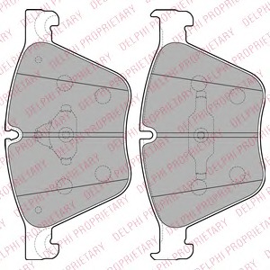 LP2210 Delphi Комплект тормозных колодок, дисковый тормоз