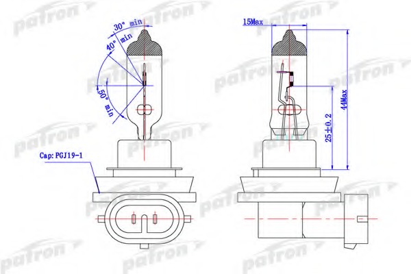 plh8-12/35 PATRON Лампа накаливания, фара дальнего света; Лампа накаливания, основная фара; Лампа накаливания, противотуманная фара; Лампа накаливания