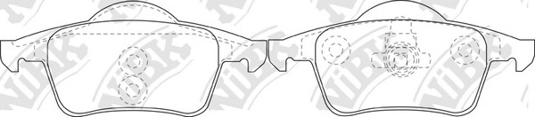 PN0405 NiBK Комплект тормозных колодок, дисковый тормоз