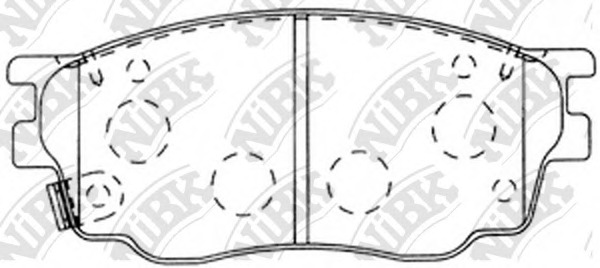 PN5483 NiBK Комплект тормозных колодок, дисковый тормоз