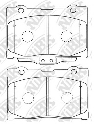 pn8801 NiBK Комплект тормозных колодок, дисковый тормоз