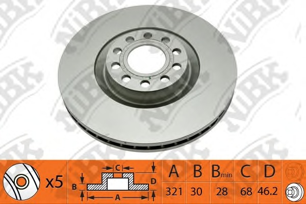 Купить RN1393 NiBK Тормозной диск в интернет-магазине Ravta – самая низкая цена