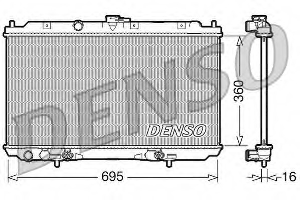 Купить DRM46024 Denso Радиатор, охлаждение двигателя в интернет-магазине Ravta – самая низкая цена