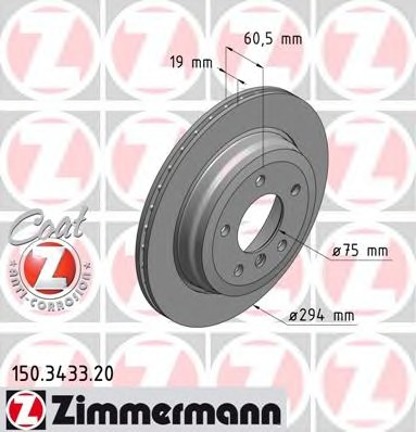 150.3433.20 ZIMMERMANN Тормозной диск