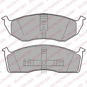 LP1164 Delphi Комплект тормозных колодок, дисковый тормоз