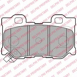 LP2157 Delphi Комплект тормозных колодок, дисковый тормоз