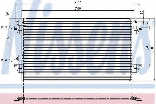 94551 Nissens Конденсатор, кондиционер