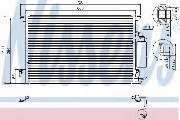 94675 Nissens Конденсатор, кондиционер