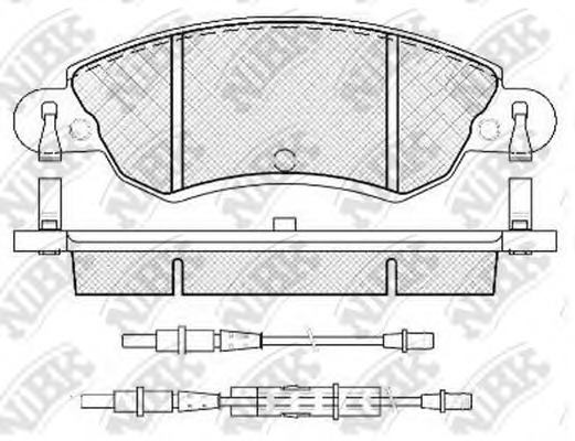 PN0183W NiBK Комплект тормозных колодок, дисковый тормоз