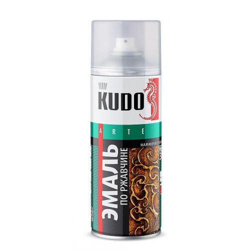 Купить Эмаль аэрозольная молотковая по ржавчине KUDO арт.(KU-3013) серебристо-черная (0,52л) в интернет-магазине Ravta – самая низкая цена