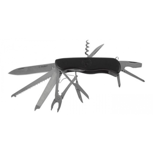 Купить Нож ЗУБР "Эксперт" складной многофункциональный, "12 в 1", пластиковая рукоятка в интернет-магазине Ravta – самая низкая цена