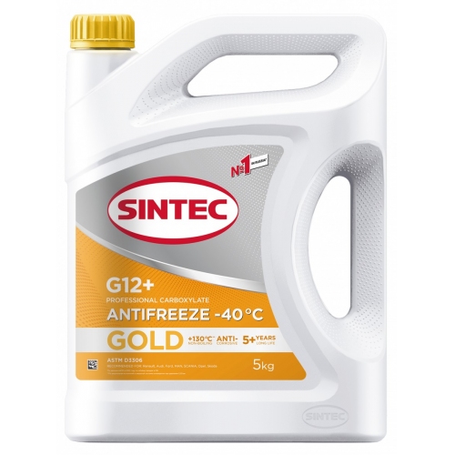 Купить Антифриз Sintec GOLD G12+ готовый желтый 5 кг 800526/990558 в интернет-магазине Ravta – самая низкая цена