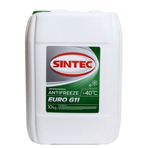 Купить Антифриз Sintec EURO -40°С G-11 (зеленый) (10кг) 800516/990571 в интернет-магазине Ravta – самая низкая цена