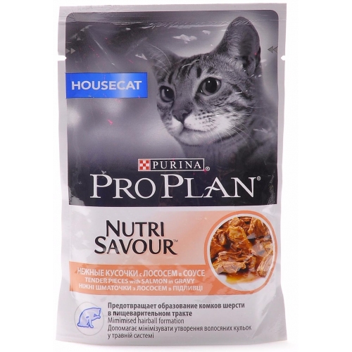 Купить Консервы ProPlan NutriSaver пауч для домашних кошек, лосось 85г в интернет-магазине Ravta – самая низкая цена