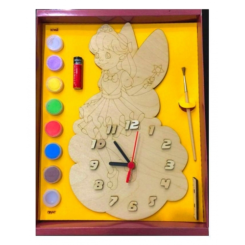Купить Часы с циферблатом под роспись "Фея" с красками арт.ДНИ 7815 /20 в интернет-магазине Ravta – самая низкая цена