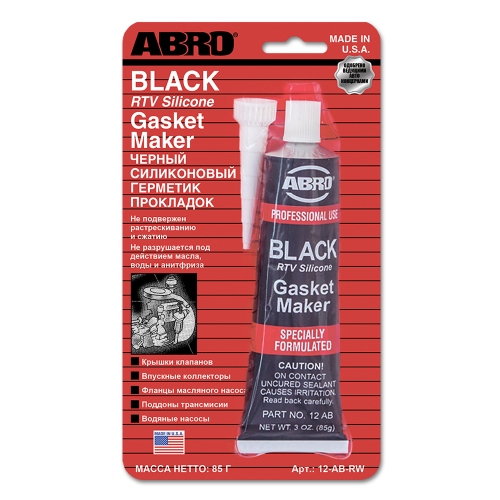 Купить Герметик прокладок силиконовый чёрный 85 г ABRO в интернет-магазине Ravta – самая низкая цена