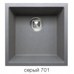 Кварцевая мойка для кухни Толеро R-128 (серый, цвет №701)  из искусственного камня