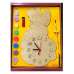 Часы с циферблатом под роспись "Фея" с красками арт.ДНИ 7815 /20