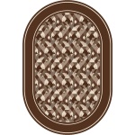 Ковер NOVARO 0,6*1,0 (905-91) овал(00950391)  коричневого цвета