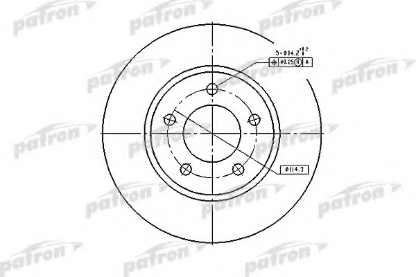 pbd53002 PATRON Тормозной диск