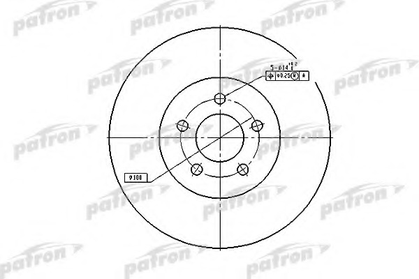 pbd5381 PATRON Тормозной диск
