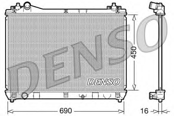 Купить DRM47016 Denso Радиатор, охлаждение двигателя в интернет-магазине Ravta – самая низкая цена