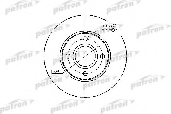 pbd4036 PATRON Тормозной диск