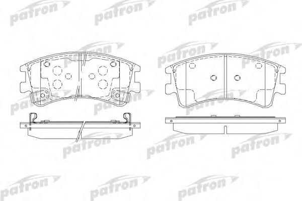 pbp1619 PATRON Комплект тормозных колодок, дисковый тормоз