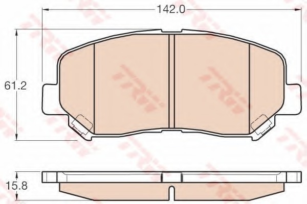 gdb3562 TRW Комплект тормозных колодок, дисковый тормоз