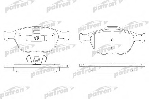 pbp1568 PATRON Комплект тормозных колодок, дисковый тормоз