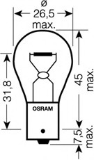 7506 OSRAM Лампа накаливания, фонарь указателя поворота; Лампа накаливания, основная фара; Лампа накаливания, фонарь сигнала тормож./ задний габ. огонь; Лам