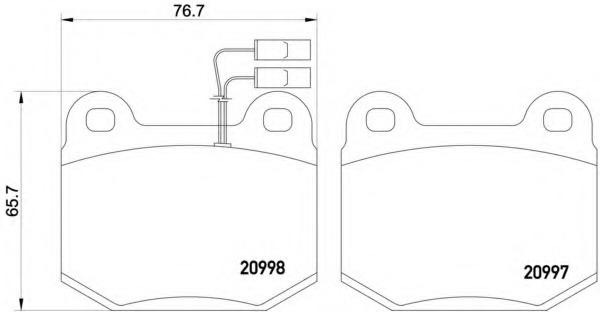 2099701 TEXTAR Комплект тормозных колодок, дисковый тормоз