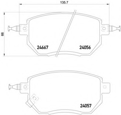 2405601 Textar Комплект тормозных колодок, дисковый тормоз