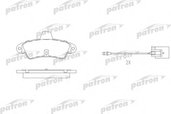 pbp913 PATRON Комплект тормозных колодок, дисковый тормоз